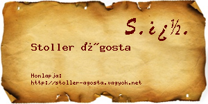 Stoller Ágosta névjegykártya